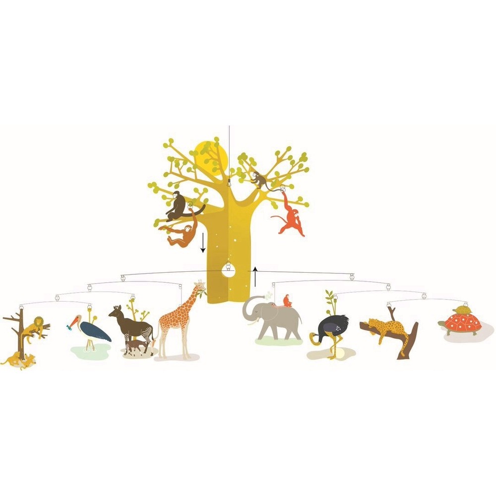 New Diego: Mobile Of The African Savannah  80x48cm By Christel Sadde Baby Kids